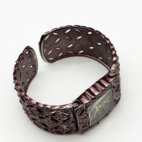 Kessaris Intricate Rose Gold Tone Rhinestone Women’s Bracelet Watch NEW BATTERY - Picture 6 of 9